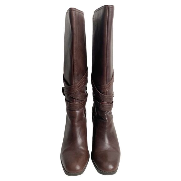 A.N.A. A New Approach Womens Selena Leather Boots Brown Knee High Size 10M - Picture 4 of 10